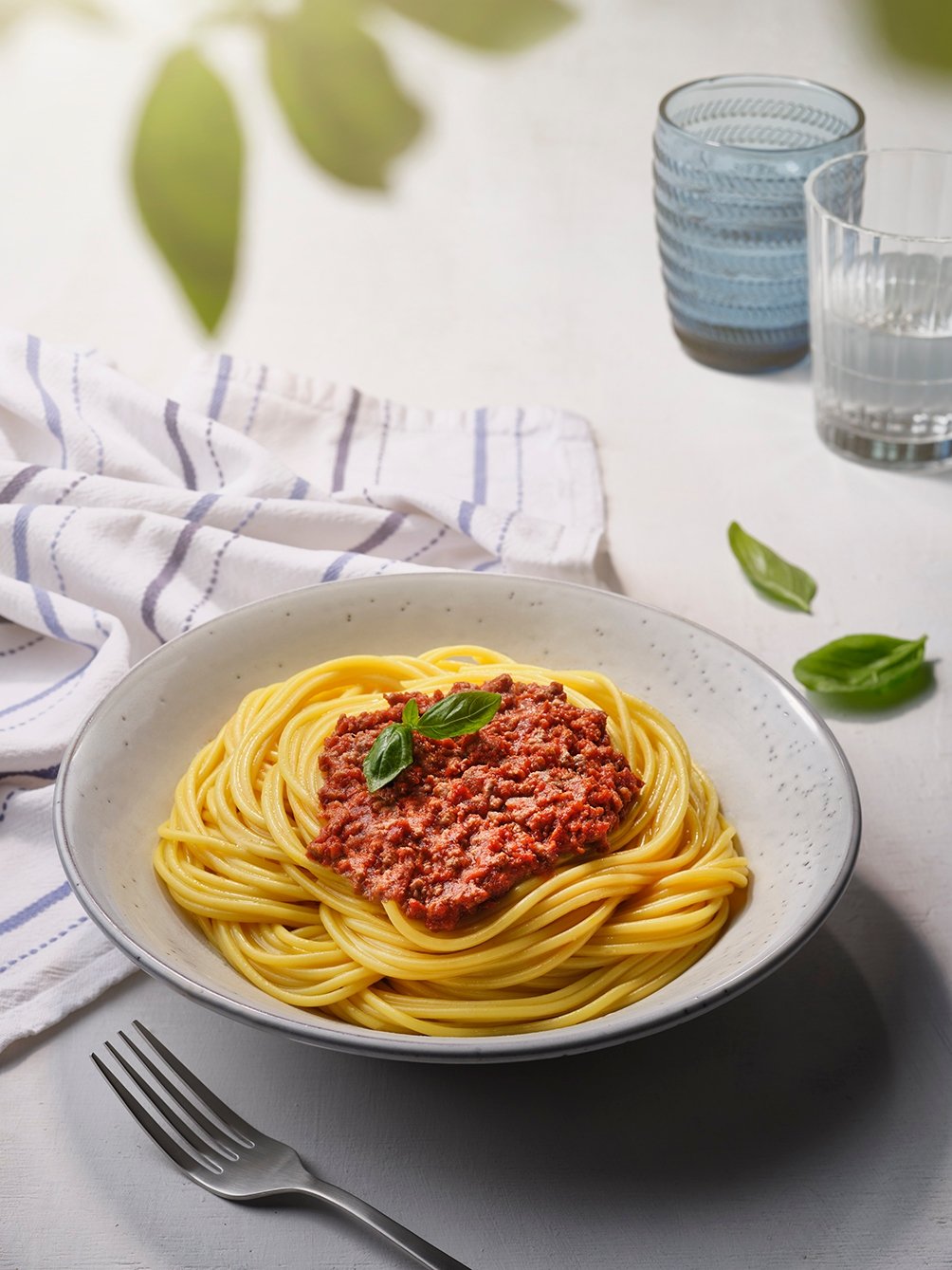 Italian spagetti bolognese in Dubai restaurant